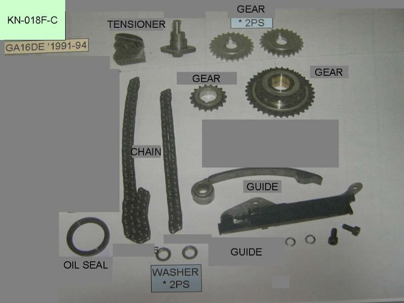 See larger image Nissan GA16DE Timing Kit