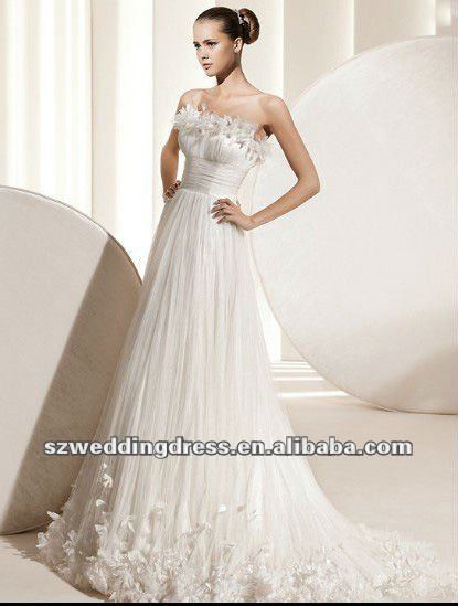 2012 New Design Strapless Sweetheart corset wedding dress WD0011