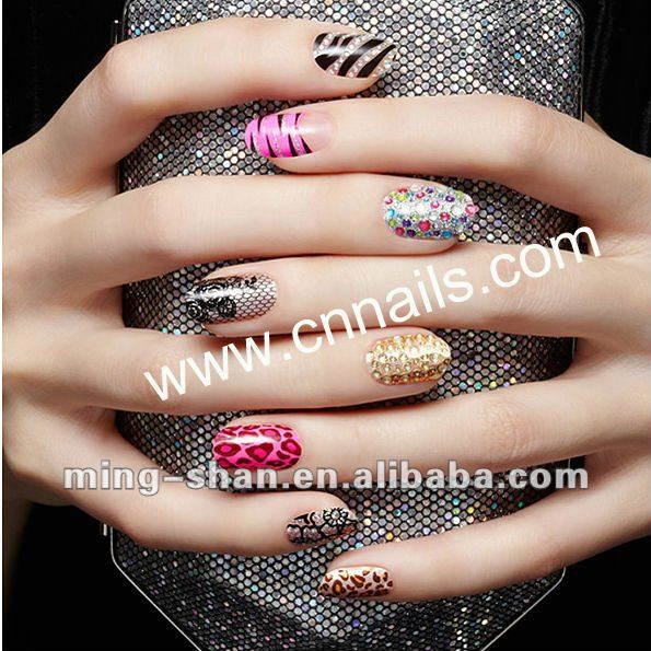 Hot Sale Glitter Nail Foil/Nail Patch/Nail Strip/Dry nail polish sticker