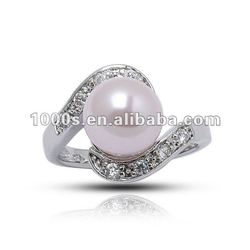 925 Silver Pearl Stone Ring Jewelry 925 Silver Pearl Stone Ring Jewelry
