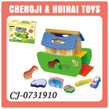 Hot selling intelligent wooden boat toy set for kids