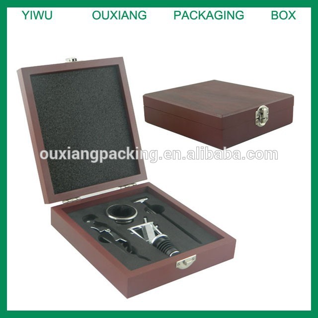 2014 styled wooden box wine accessories gift set