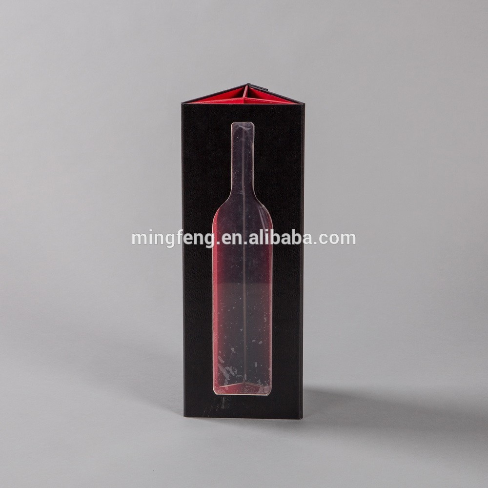 uniqued design leatherette paper wine gift box for wholesale