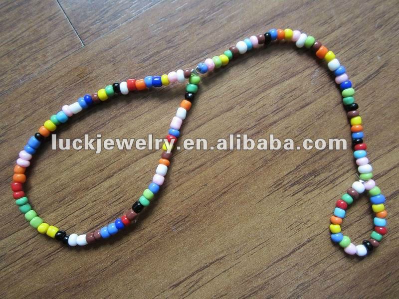beaded footless sandals