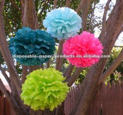 How To Make Hanging Flower Balls Out Of Tissue Paper