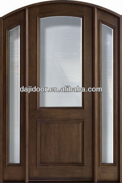 Arch Half Lite Glass Wooden French Doors Design With Side Lite DJ ...