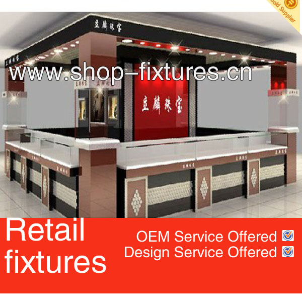 fashion display showcase LED light jewelry retail store design
