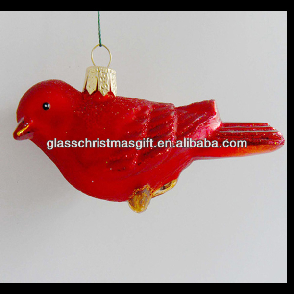 Home Decoration Items Glass Bird Christmas Ornament