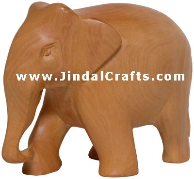 Carved Wood Elephant Sculpture India Carving Art Craft Wooden Craft 
