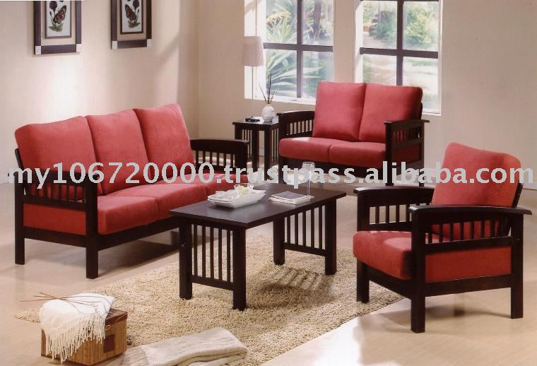 Hravey Wooden Sofa (9905),Wooden Sofa Set,Sofa Set,Living Room ...