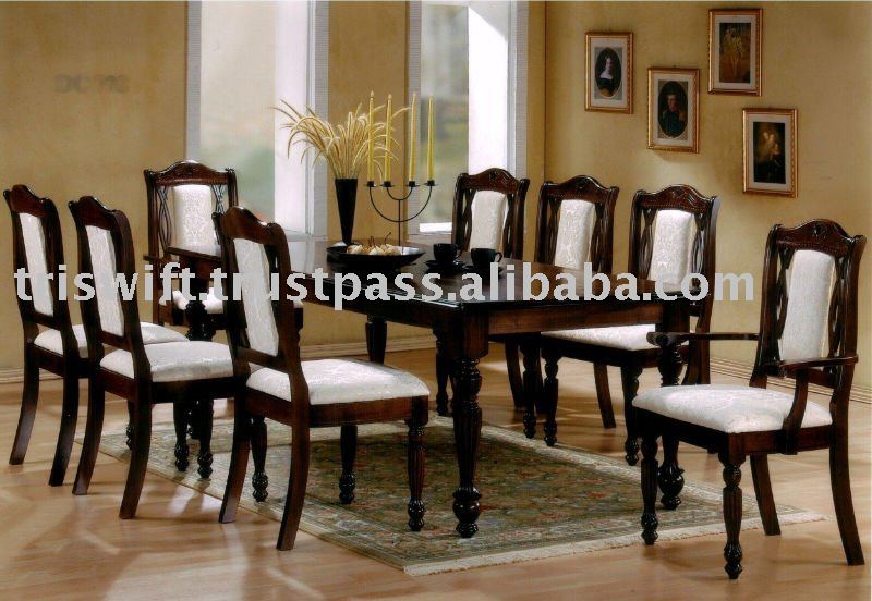 Classical Dining Set,Dining Chair And Table,Wooden Home Furniture 