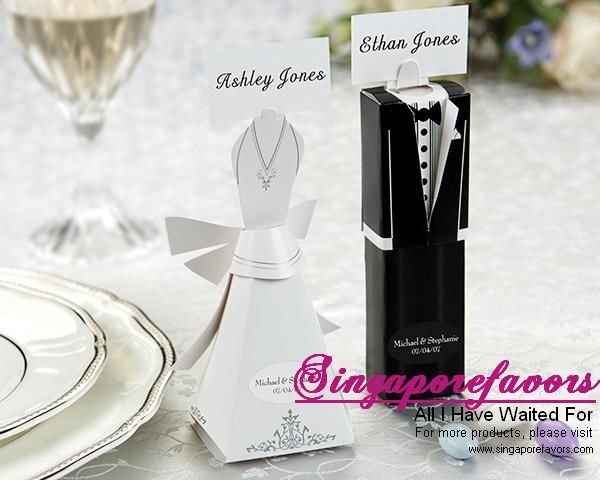 Wedding Favor Box Tuxedo and gown favor candy box