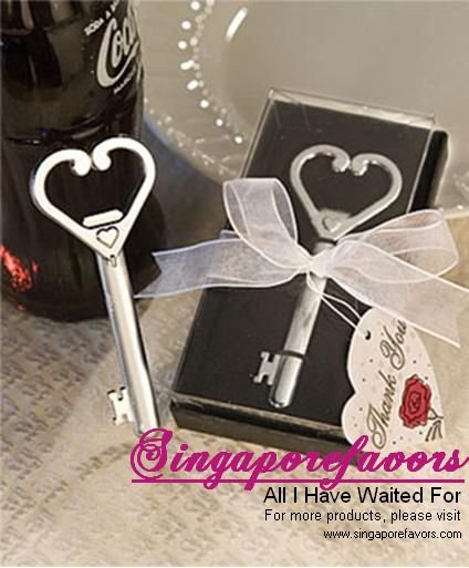 Wedding Favor Victorian Style Key to My Heart Bottle Opener
