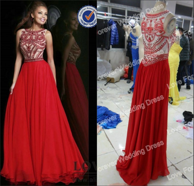 Designer Beaded Long Prom Dress 2014 Designer Beaded Long Prom Dress 2014