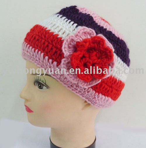 CROCHET BABY BEANIE HATS FLOWERS BOWS GIRLS