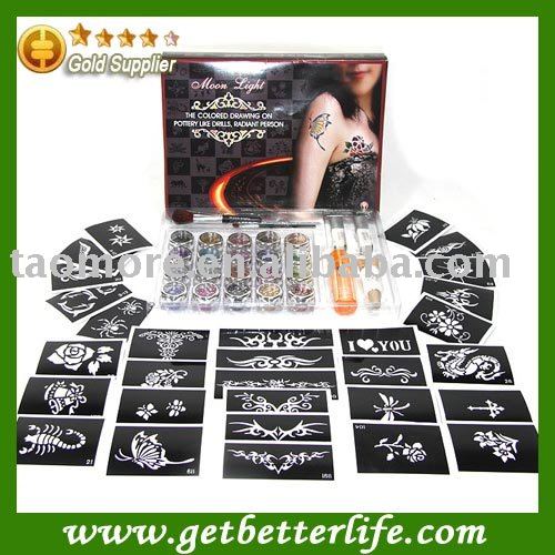 See larger image: body art temporary tattoo kit 20 Colors/oilrushes/gel/stencil. Add to My Favorites. Add to My Favorites. Add Product to Favorites 
