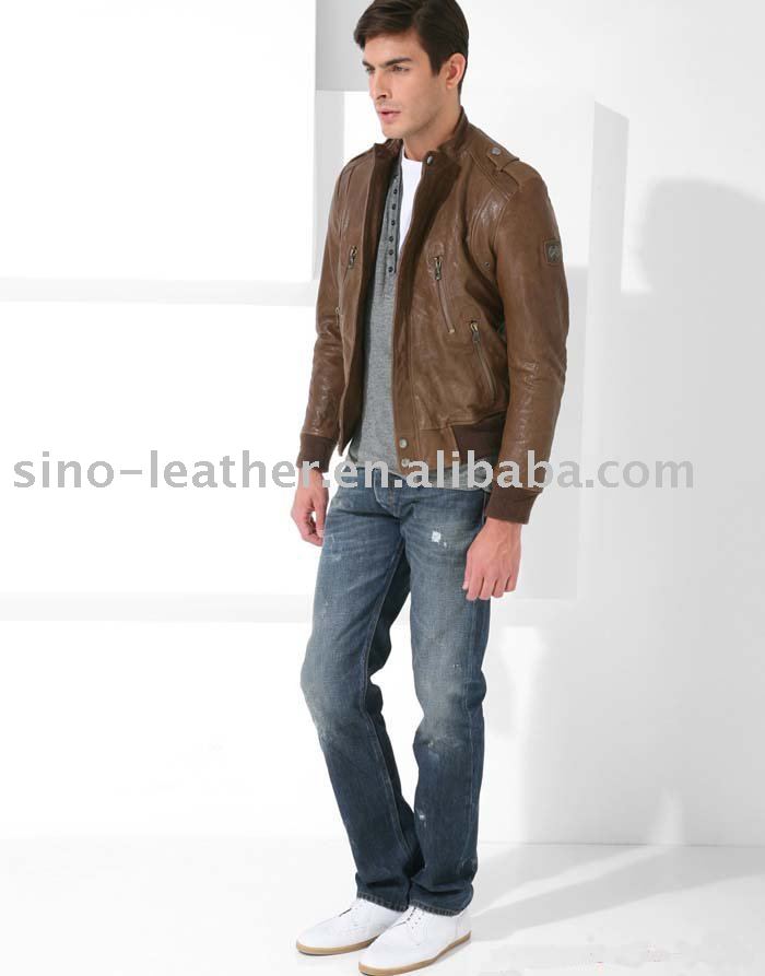Men#39;s short amp; fashion leather leather jacket fashion. Men#39;s short amp; fashion leather