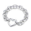 corazón de la moda de joyería de plata pulsera accesorios-BR136