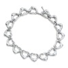 último encantos corazón de plata joyas pulsera-BR152