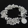 nueva moda brazalete de plata con cuentas de joyas BR153