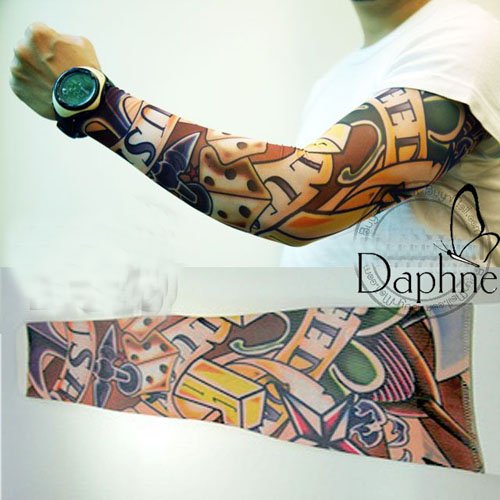 2012 Fashion Sleeve Tattoo 1 Looks as real tattoo 2 Mesh fabric 