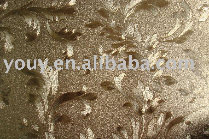 wallpaper gold. PVC wallpaper gold