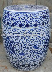 Blue And White Floral Ceramic Garden Stool Wryly03 - Buy Garden ...