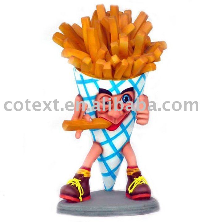 funny display pictures. Funny Resin fries display(Hong