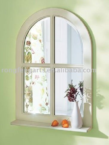 Bathroom Mirror  Shelf on Shaped Mirror With Shelf Photo  Detailed About Window Shaped Mirror