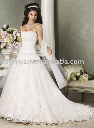 Sexy silk lace fitted plus size bridal wedding dress 2011