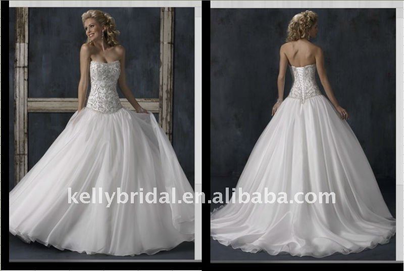 hot sale beaded diamond corset wedding gowns