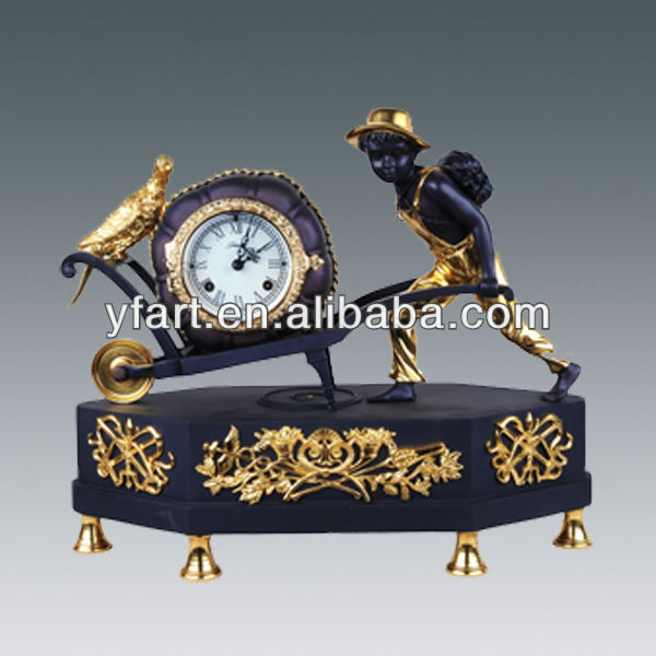 Mechanical bronze clock_JMT1027