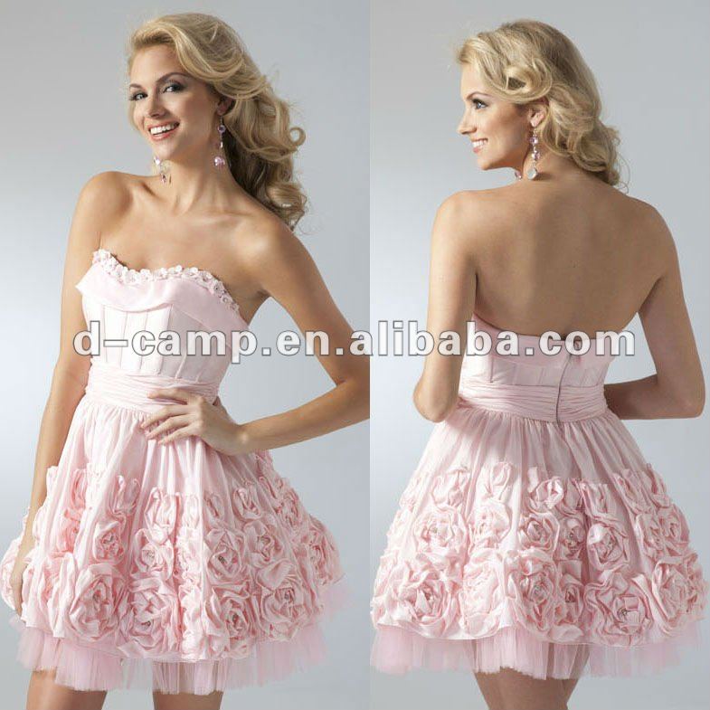 pink rosette dress