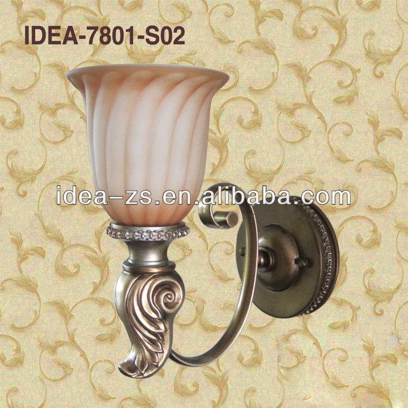 House Designs 1-light Resin Wall Lamps Withbrown Reeded Glass Shades - Buy House Designs Wall ...