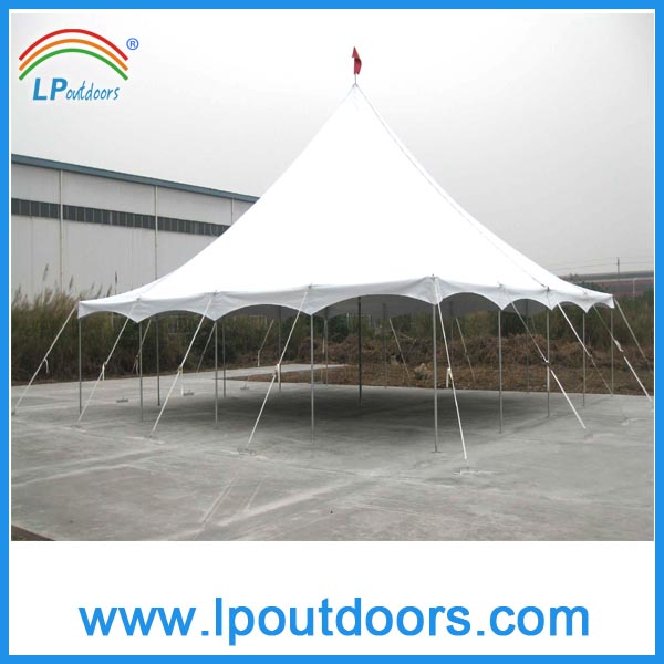40'x40'กลางแจ้งโครงเหล็กขนาดเล็กราคาถูกจัดงานแต่งงานเต็นท์ยอดเขาสูง