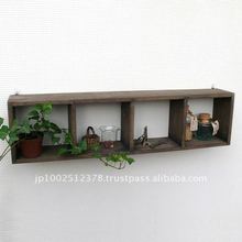 wood floating shelf