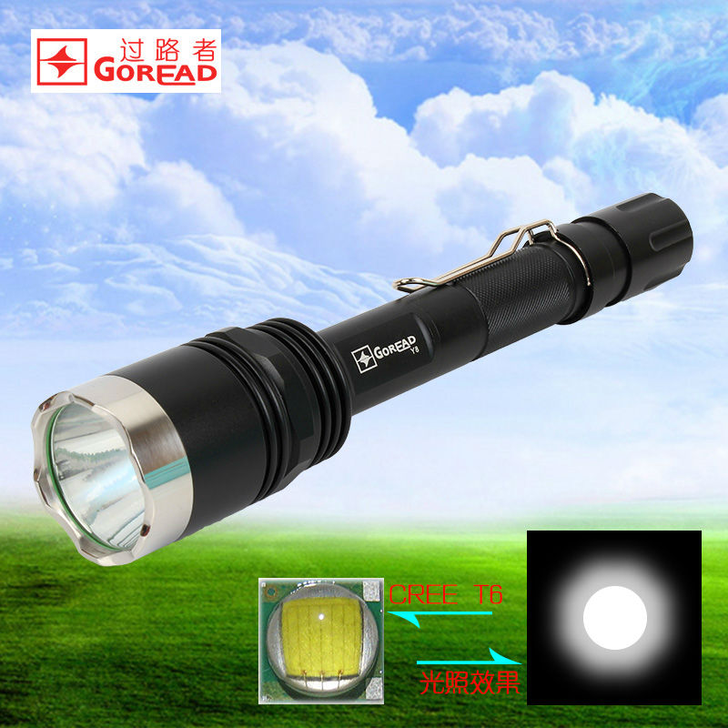goready8สูงสว่าง10wชาร์จยุทธวิธีเหยียบt6xmlนำไฟฉายที่ระลึกธุรกิจ