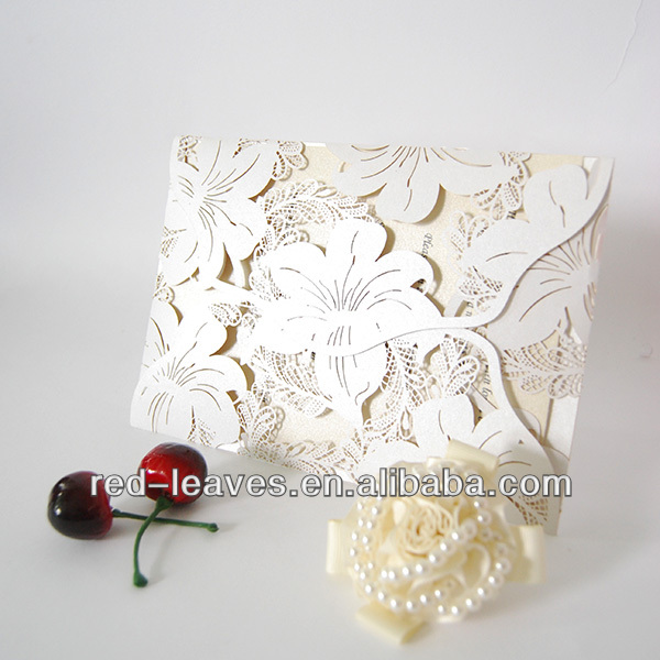 ... Romantic Wedding Card/Laser Cut Flower Lace Pocket Wedding Invitation ... Romantic Wedding Card/Laser Cut Flower Lace Pocket Wedding Invitation