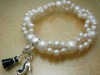 H105 y de agua dulce perlas de plata pulseras de la joyería del cuerpo