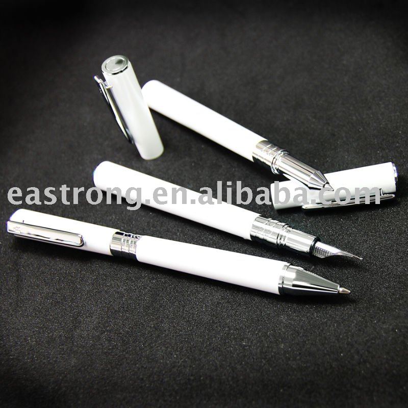 See larger image Grand Libra series Pearl White Metal fountain pen 