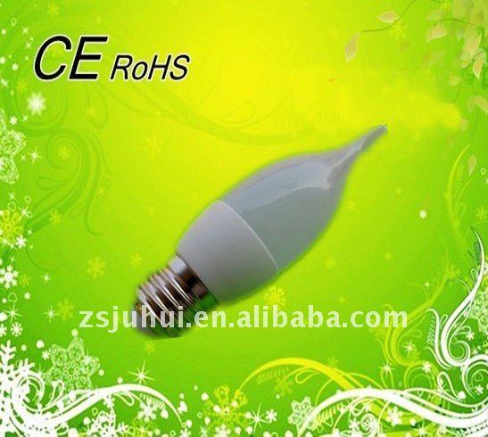 2011 most popular new design e14 3w led candle bulb