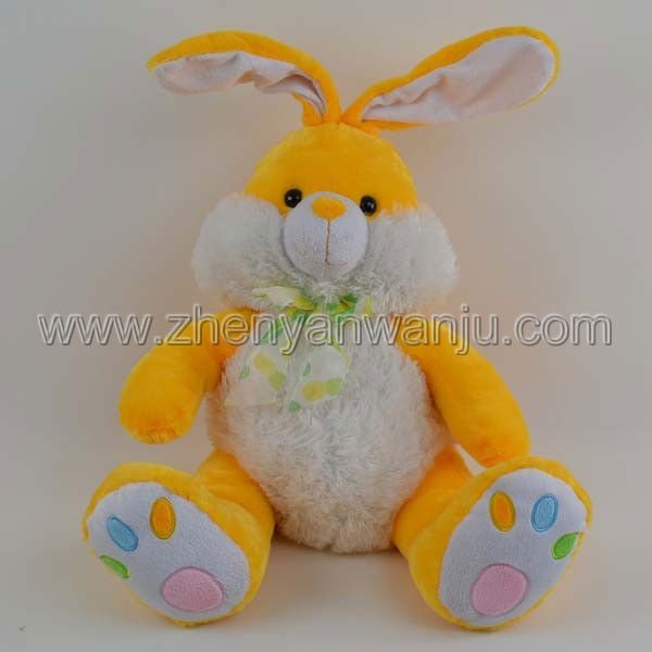 stuffed yellow bunny