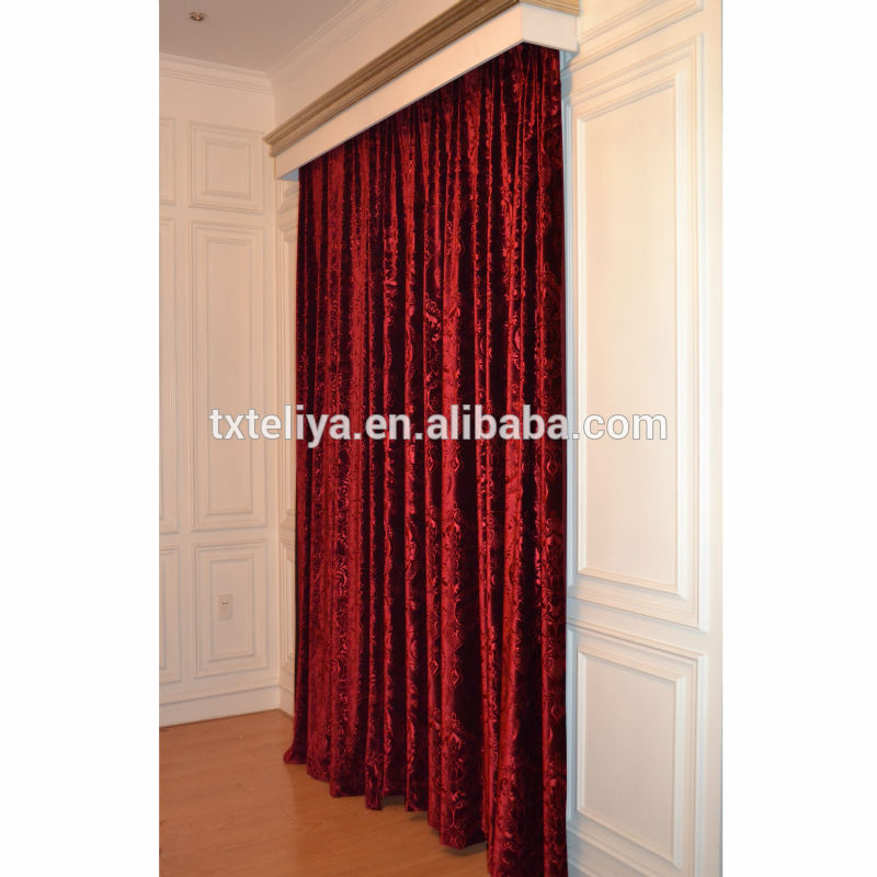 Side Door Window Curtains Dark Red Velvet Pumps