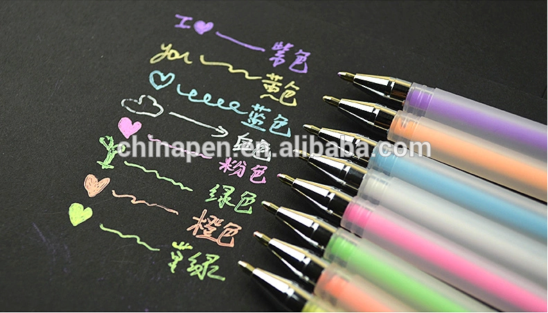 Gel pens that write on black paper, gel pens    alibaba