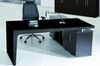 new design tempered glass&steel boss/office table/desk CY-B2123