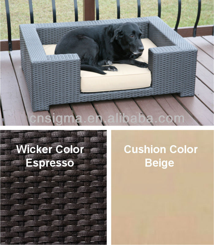 All Weather Cushion Resin Wicker Dog Bed All Weather Cushion Resin Wicker Dog Bed