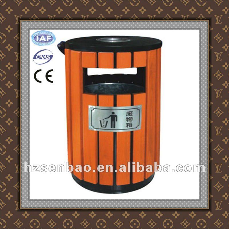 outdoor wood plastic composite dustbin