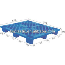 1200mm*1000mm*145mm Single Side Nestable Export Plastic Pallet With Nine Round Feet