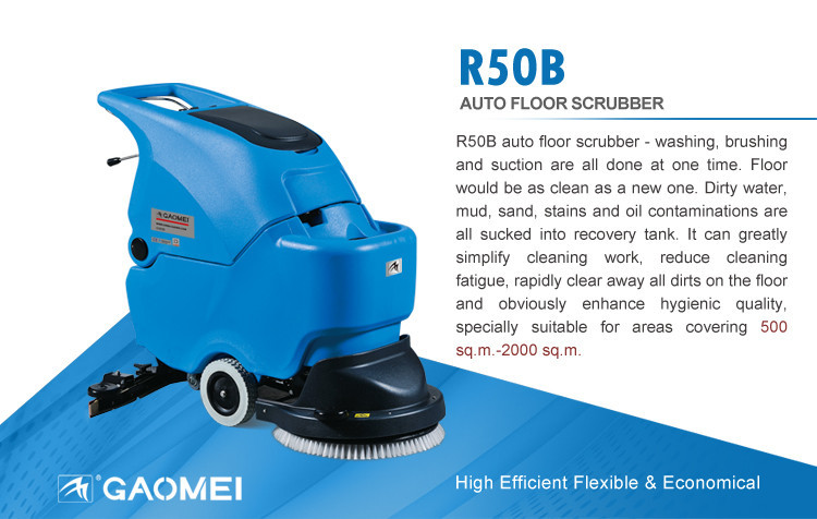 Battery Walk Behind Automatic Low Noise Floor Scrubber Dryer R50b ...