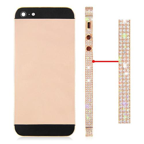 for iPhone 5 Diamond Middle Plate Housing Cover -Rose Gold